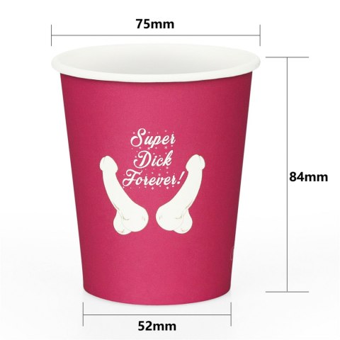 Super Dick Forever Bachelorette Paper Cups(Pack of 6) Super Dick Forever Bachelorette Paper Cups(Pack of 6)