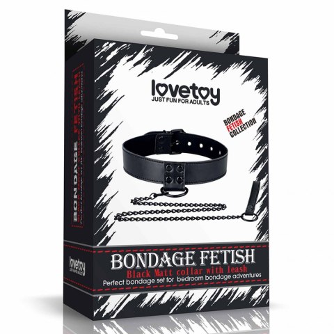 Bondage Fetish Black Matt Collar With Leash Bondage Fetish Black Matt Collar With Leash
