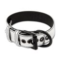 BONDAGE FETISH METALLIC PUP COLLAR WITH LEASH