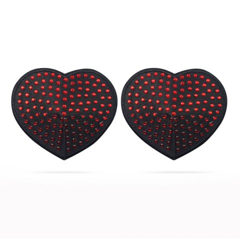 REUSABLE RED DIAMOND HEART NIPPLE PASTIES REUSABLE RED DIAMOND HEART NIPPLE PASTIES