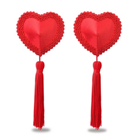 Reusable Red Heart Tassels Nipple Pasties Reusable Red Heart Tassels Nipple Pasties