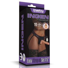 VIBRATING EASY STRAPON SET 7.5''