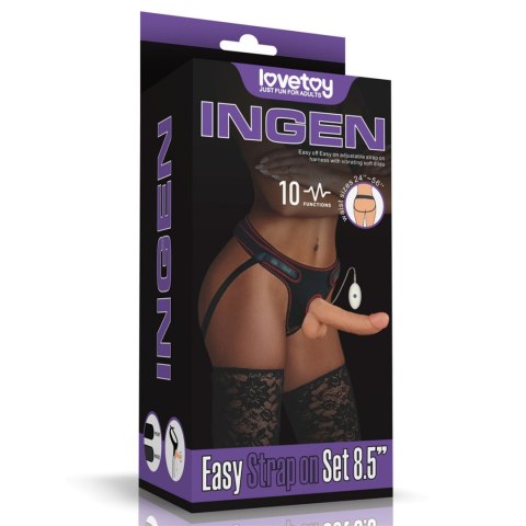 Vibrating Easy Strapon Set 8.5'' Vibrating Easy Strapon Set 8.5''
