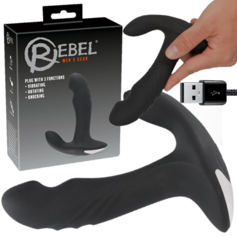 MASAŻER PROSTATY REBEL 16,6 CM WIBRATOR STYMULATOR MASAŻER PROSTATY REBEL 16,6 CM WIBRATOR STYMULATOR