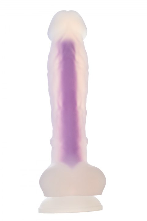 RADIANT SOFT SILICONE GLOW IN THE DARK DILDO MEDIUM PURPLE RADIANT SOFT SILICONE GLOW IN THE DARK DILDO MEDIUM PURPLE