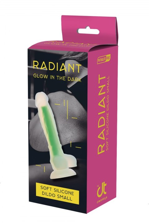 RADIANT SOFT SILICONE GLOW IN THE DARK DILDO SMALL GREEN RADIANT SOFT SILICONE GLOW IN THE DARK DILDO SMALL GREEN
