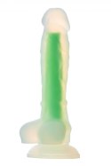 RADIANT SOFT SILICONE GLOW IN THE DARK DILDO SMALL GREEN