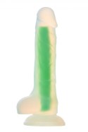 RADIANT SOFT SILICONE GLOW IN THE DARK DILDO SMALL GREEN