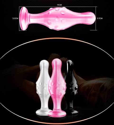 4.5" GLASS ROMANCE PINK 4.5" GLASS ROMANCE PINK