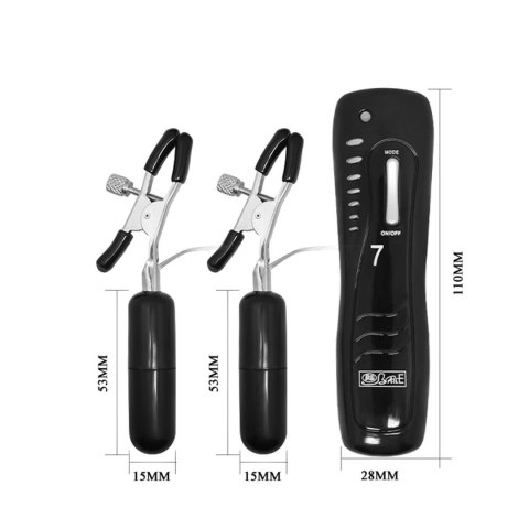 BAILE- NIPPLE CLAMPS, 7 VIBRATION FUNCTIONS BAILE- NIPPLE CLAMPS, 7 VIBRATION FUNCTIONS