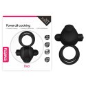 POWER CLIT DUO SILICONE COCKRING BLACK