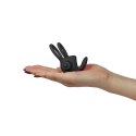POWER CLIT DUO SILICONE COCKRING BLACK