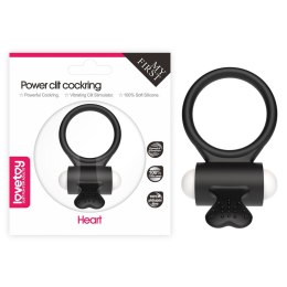 POWER CLIT SILICONE COCKRING BLACK
