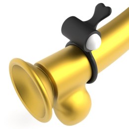POWER CLIT SILICONE COCKRING BLACK