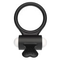 POWER CLIT SILICONE COCKRING BLACK