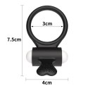 POWER CLIT SILICONE COCKRING BLACK
