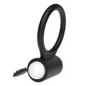 POWER CLIT SILICONE COCKRING BLACK