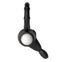 POWER CLIT SILICONE COCKRING BLACK