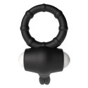 POWER CLIT SILICONE COCKRING BLACK