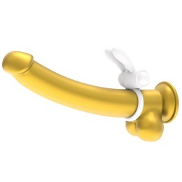 POWER CLIT SILICONE COCKRING WHITE