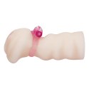MASTURBATOR SZTUCZNA DUPA I CIPKA POCHWA WIBRACJE BAILE- MASTURBATOR WITH VIBRATING RING, FLESH-COLOURED