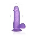 6" Jelly Studs Crystal Dildo Small Purple