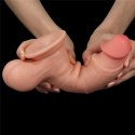 7.8'' SLIDING SKIN DUAL LAYER DONG - WHOLE TESTICLE