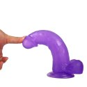 8" Jelly Studs Crystal Dildo Large Purple