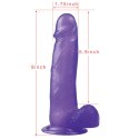 8" Jelly Studs Crystal Dildo Large Purple