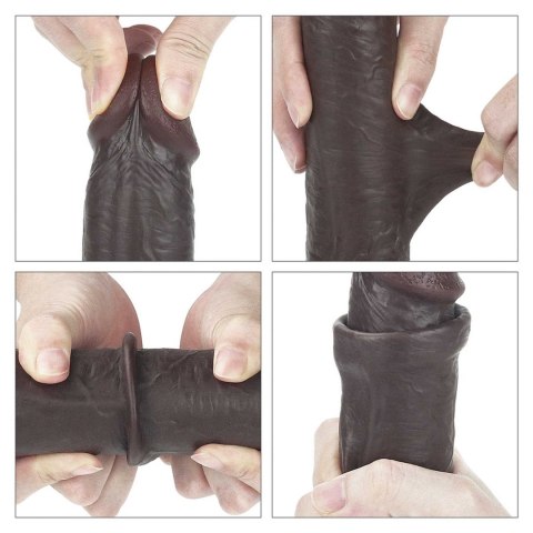 9'' Sliding Skin Dual Layer Dong - Black 9'' Sliding Skin Dual Layer Dong - Black