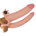 ADD 1" PLEASURE X TENDER VIBRATING DOUBLE PENIS SLEEVE