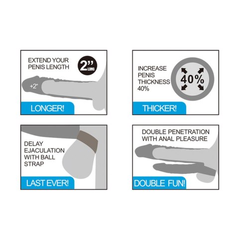 Add 2" Pleasure X Tender Double Penis Sleeve Add 2" Pleasure X Tender Double Penis Sleeve