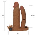 ADD 2" PLEASURE X TENDER VIBRATING DOUBLE PENIS SLEEVE