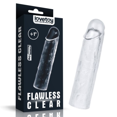 Flawless Clear Penis Sleeve Add 1'' Flawless Clear Penis Sleeve Add 1''