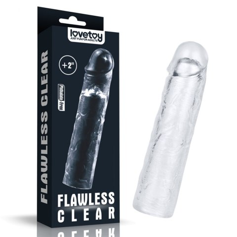 Flawless Clear Penis Sleeve Add 2'' Flawless Clear Penis Sleeve Add 2''