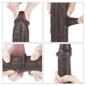 9.5'' Sliding Skin Dual Layer Dong - Black