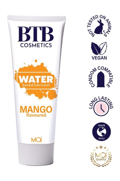 BTB WATER BASED FLAVORED MANGO LUBRICANT 100ML BTB WATER BASED FLAVORED MANGO LUBRICANT 100ML