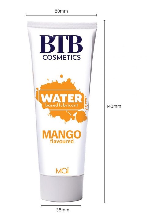 BTB WATER BASED FLAVORED MANGO LUBRICANT 100ML BTB WATER BASED FLAVORED MANGO LUBRICANT 100ML
