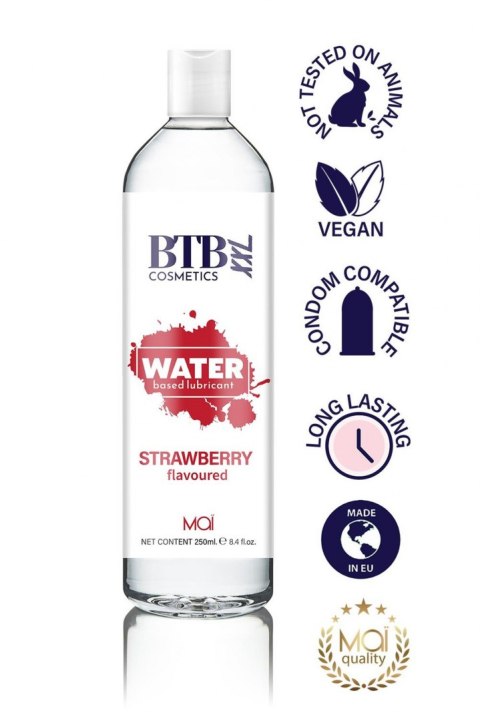 BTB WATER BASED FLAVORED STRAWBERRY LUBRICANT 250ML BTB WATER BASED FLAVORED STRAWBERRY LUBRICANT 250ML
