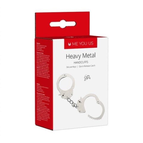 KAJDANKI EROTYCZNE METALOWE KLUCZYK GADŻETY BDSM KAJDANKI- ME YOU US HEAVY METAL HANDCUFFS SILVER KAJDANKI EROTYCZNE METALOWE KLUCZYK GADŻETY BDSM KAJDANKI- ME YOU US HEAVY METAL HANDCUFFS SILVER