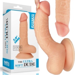 DILDO Z PRZYSSAWKĄ REALISTYCZNE ŻYŁY JĄDRA 18 CM