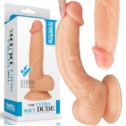 DILDO Z PRZYSSAWKĄ REALISTYCZNE ŻYŁY JĄDRA 20 CM