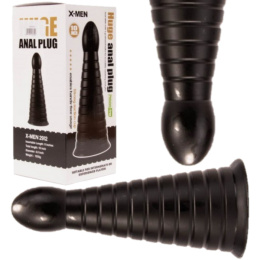 KOREK ANALNY Z MOCNĄ PRZYSSAWKĄ STOŻEK 35,4 CM XL