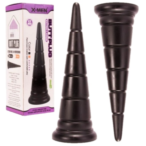 KOREK ANALNY Z MOCNĄ PRZYSSAWKĄ STOŻEK 30,5 CM XXL