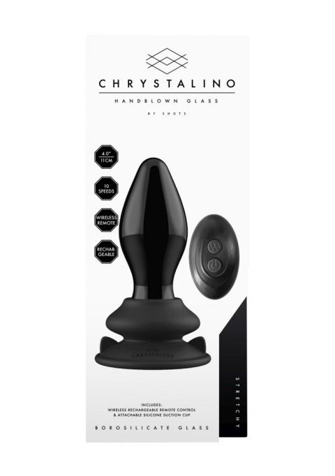 STRETCHY - WITH SUCTION CUP AND REMOTE - 10 SPEED - BLACK STRETCHY - WITH SUCTION CUP AND REMOTE - 10 SPEED - BLACK