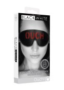 BONDED LEATHER EYE-MASK ""OUCH"" - WITH ELASTIC STRAPS