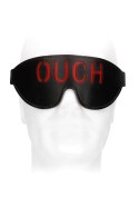 BONDED LEATHER EYE-MASK ""OUCH"" - WITH ELASTIC STRAPS
