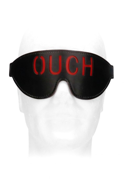 BONDED LEATHER EYE-MASK ""OUCH"" - WITH ELASTIC STRAPS BONDED LEATHER EYE-MASK ""OUCH"" - WITH ELASTIC STRAPS