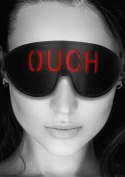BONDED LEATHER EYE-MASK ""OUCH"" - WITH ELASTIC STRAPS