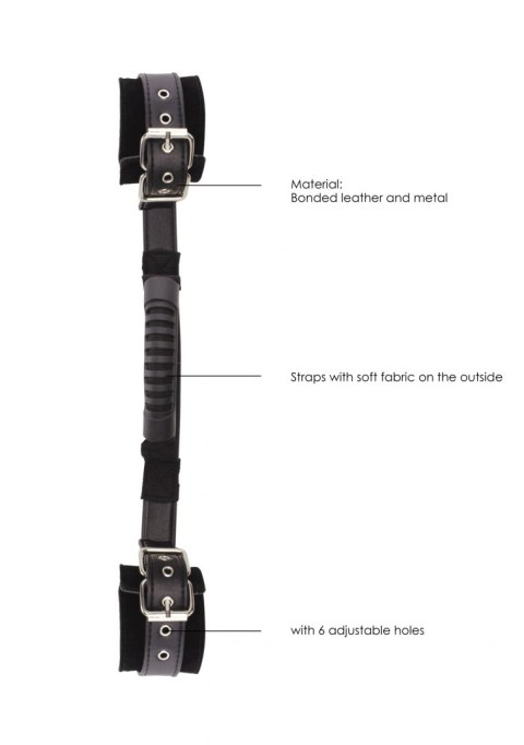 BONDED LEATHER HAND CUFFS WITH HANDLE BONDED LEATHER HAND CUFFS WITH HANDLE
